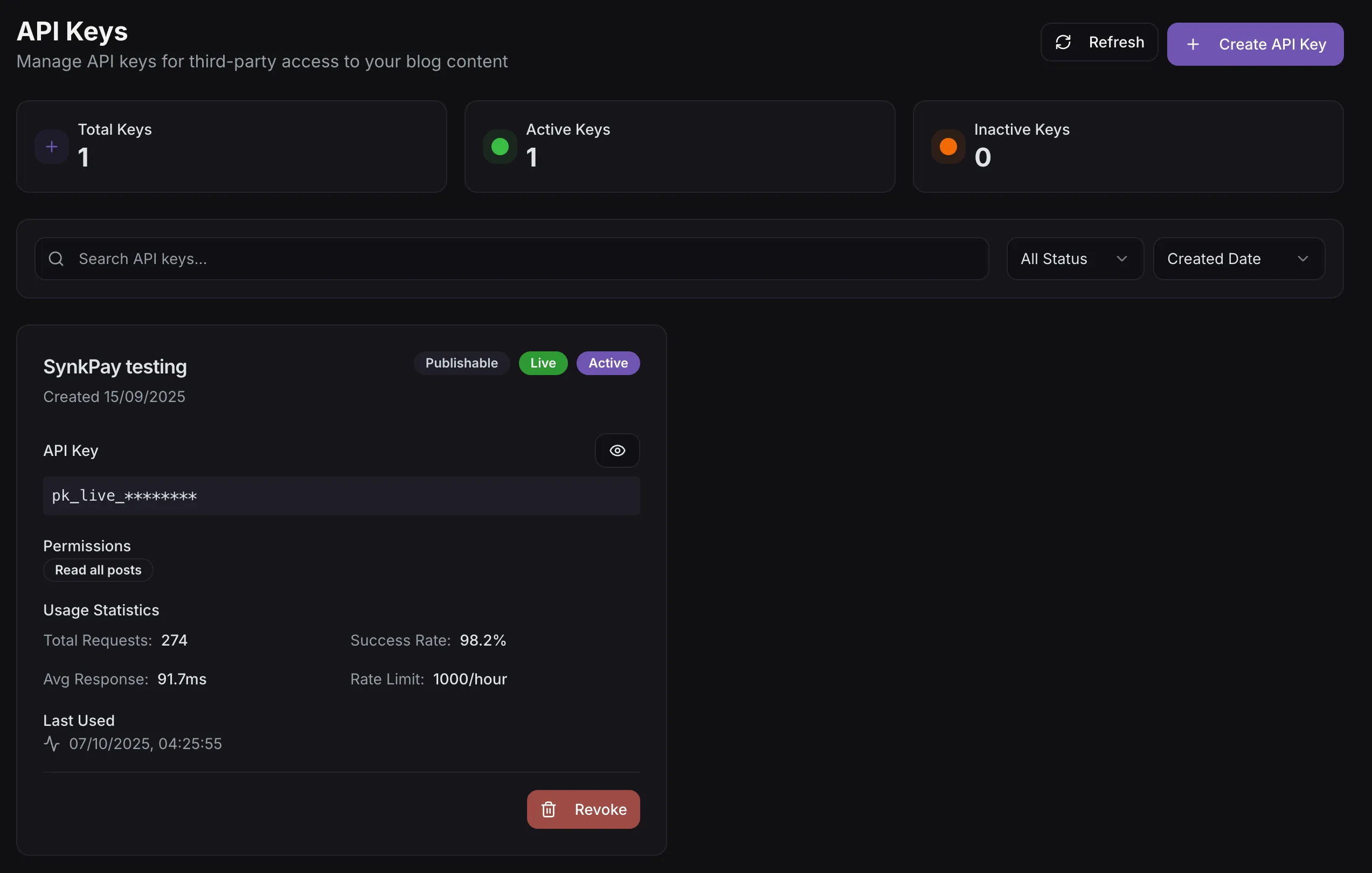 API Key Management