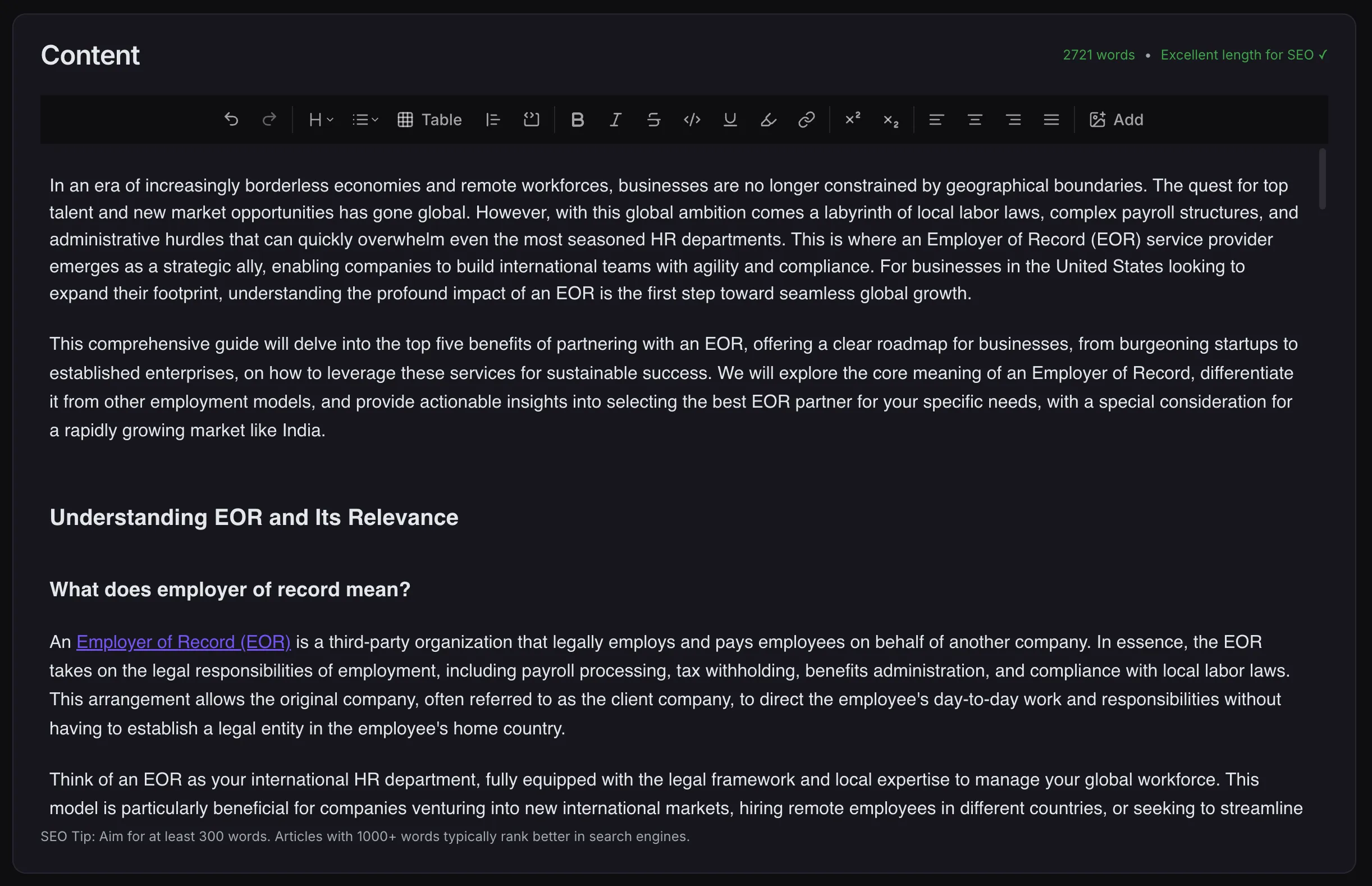 Rich Text Editor